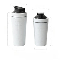 1pcs Stainless Steel Protein Powder Shaker Bottle with Ball Scale Leak Proof for Gym Fitness Sport Whey Shakes Water Cup