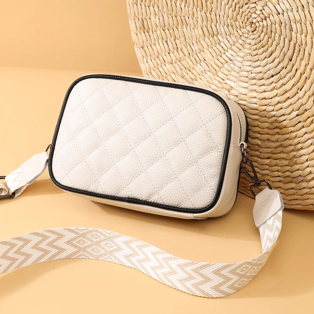 Women Crossbody Bag Genuine Leather Vintage Shoulder Bag Casual Female Satchel