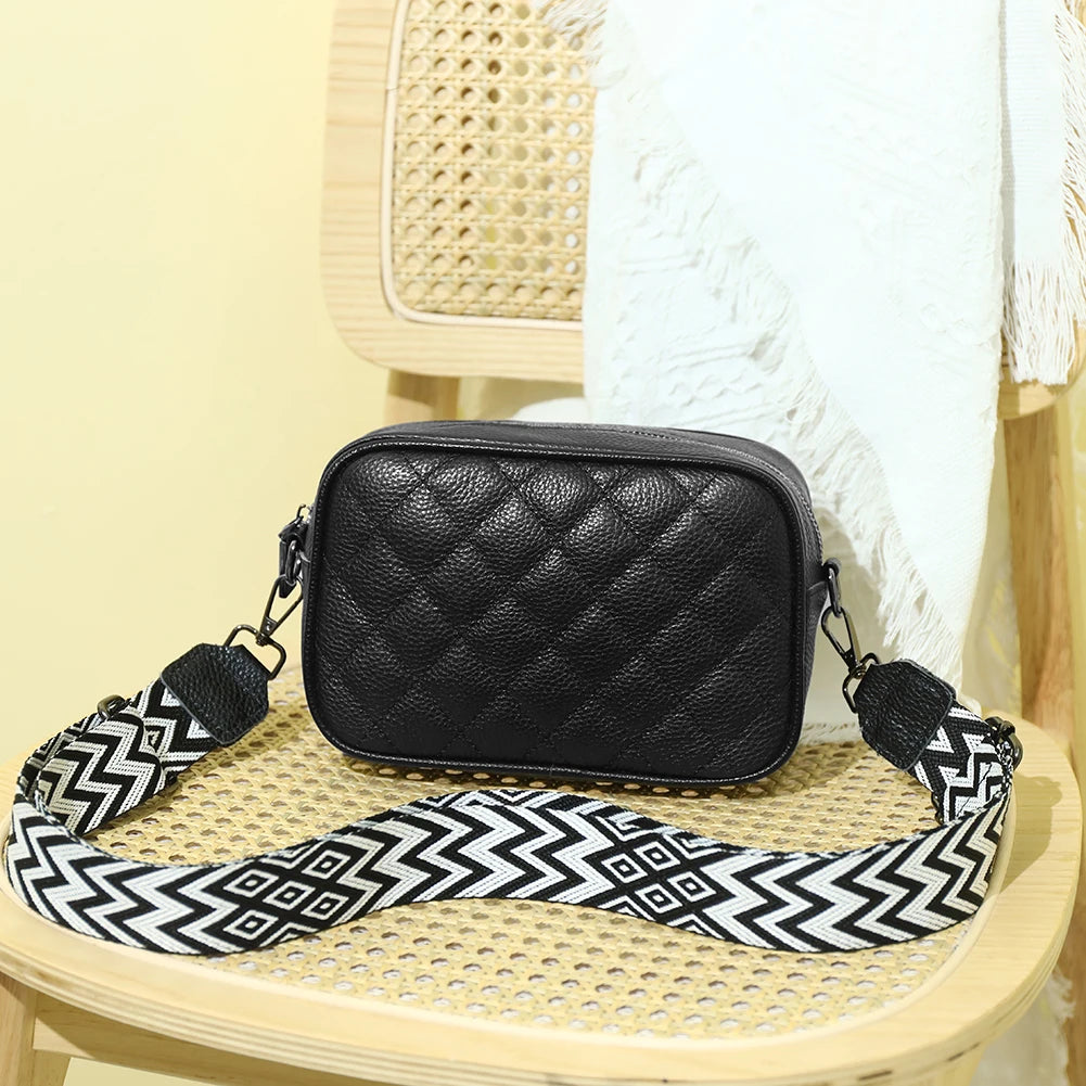 Women Crossbody Bag Genuine Leather Vintage Shoulder Bag Casual Female Satchel
