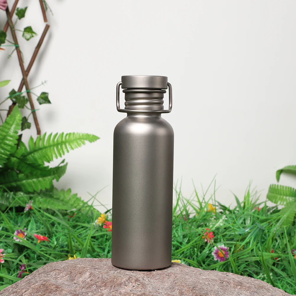 500/600/750ml Titanium Water Bottle with Lid Lightweight Drinking Bottle Leak-Proof Ultralight Water Bottle for Outdoor Picnic