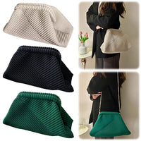 Women Evening Clutch Bag Corduroy Evening Purse Chain Strap Soft Clutch Handbag Stylish Crossbody Bag Trendy Sling Bag