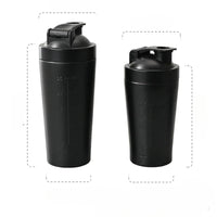 1pcs Stainless Steel Protein Powder Shaker Bottle with Ball Scale Leak Proof for Gym Fitness Sport Whey Shakes Water Cup