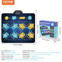 SucceBuy Kids Electronic Dance Mat 8-Button Music Dancing Play Pad Educational Toys with Single/Two Player Modes for Girls Gifts