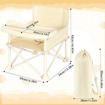 Stylish and Durable High Chair with Adjustable Footrest and Detachable Cushion for Comfortable Feeding, Perfect for Growing Babi