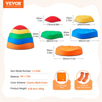 SucceBuy 5PCS Balance Stepping Stones Montessori Children Toys Sensory Training Tactile Sensing for Kids Party Social Games