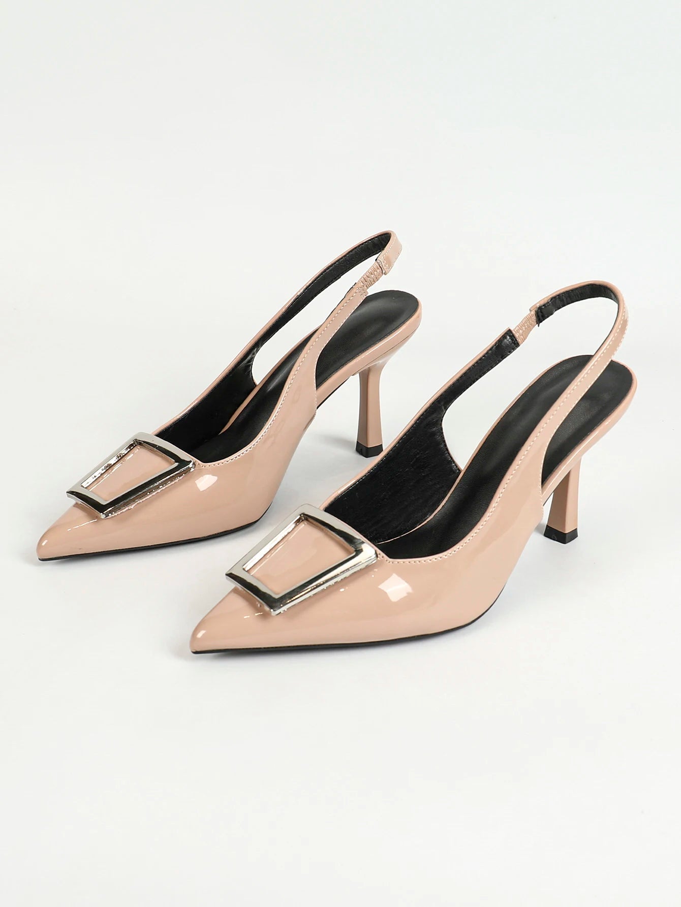 Women's Kitten Heel Slingback Low Pumps 3 Inches Stiletto Pointed Closed Toe Elegant Dressy Bridal Wedding Party Shoes