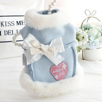 FULIBS cat and dog winter down jacket vest brushed down love dog coat clothing/fashionable down jacket/jacket