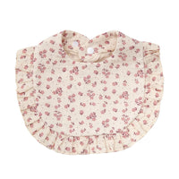 Flower Print Baby Bibs Adjustable Snap Saliva Towel Ruffled Edge Muslin Cotton Burp Cloths Rainbow A Grade Girls Feeding Scarf