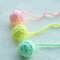 Funny Cat Toys Colorful Yarn Balls with Bell Sounding Interactive Chewing Toy for Kitten Stuffed Toy Ball Cat Supplies