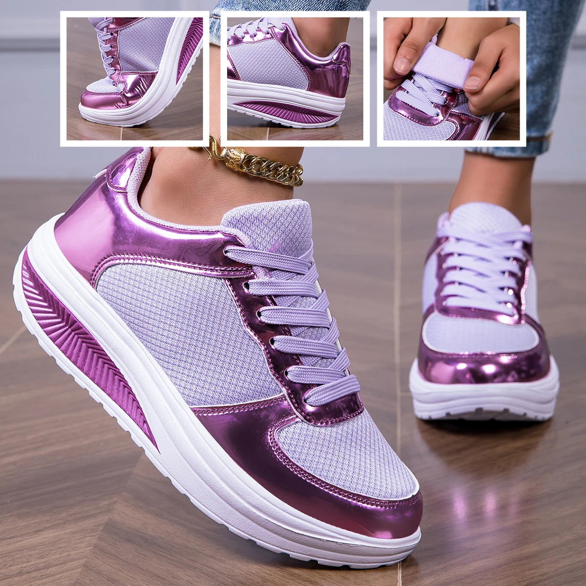 Sneakers For Women Fashion Glitter Girls Women's Casual Shoes Party Unisex Tennis Shoes For Women, Lightweight Walking Shoes For