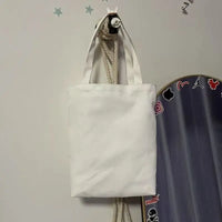 Large Capacity Canvas Shoulder Tote Bag Foldable Eco-Friendly Cotton Tote Bag Reusable Shoulder Bag Shopping Bag