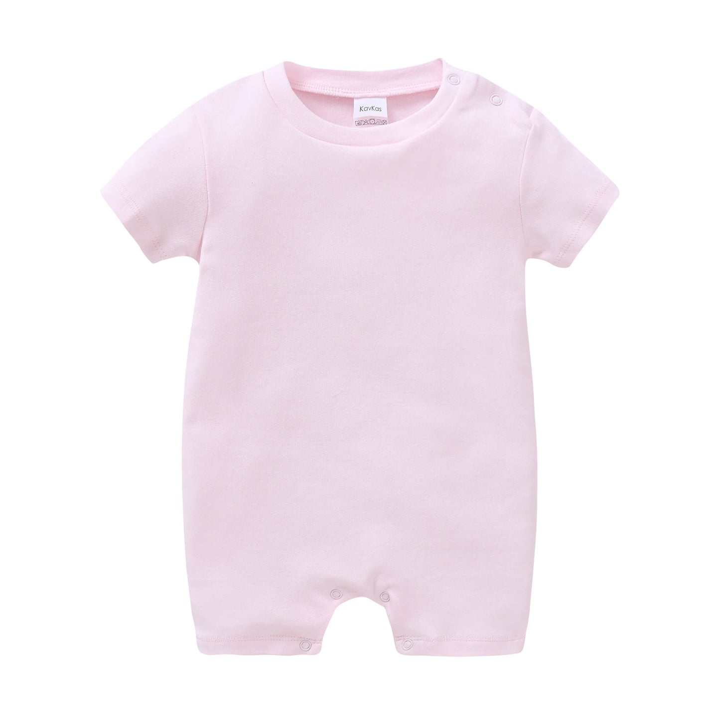 Kavkas Baby Boy Girls Romper Short Sleeve Summer Newborn Cotton Clothes 0-12 Months White Black Design Infant Costume