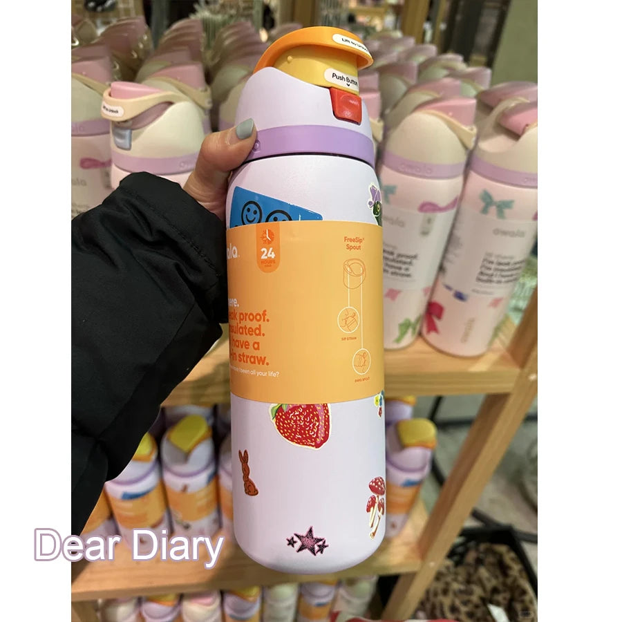 Owala Cup Vacuum Flasks & Thermoses Water Bottle Drinkware Thermo Tumbler Stainless Steel Thermal Mug Original Cold Hot