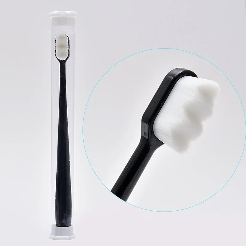 Environmentally Toothbrush Ultra-fine Soft Flat And Waves Head Deep Cleaning Teeth Adult kids Manual Toothbrush For Oral Care