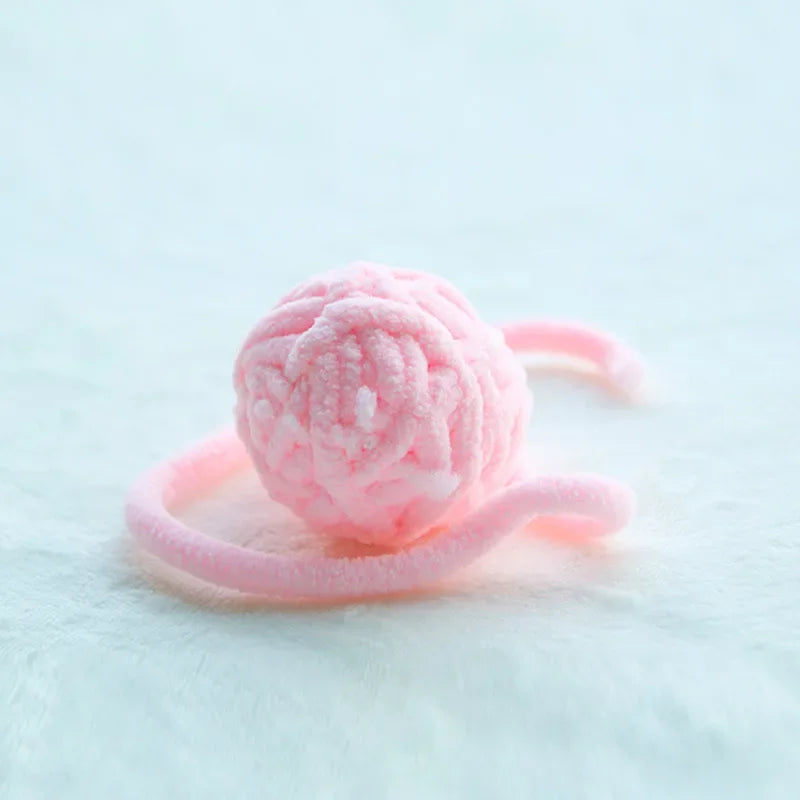 Funny Cat Toys Colorful Yarn Balls with Bell Sounding Interactive Chewing Toy for Kitten Stuffed Toy Ball Cat Supplies