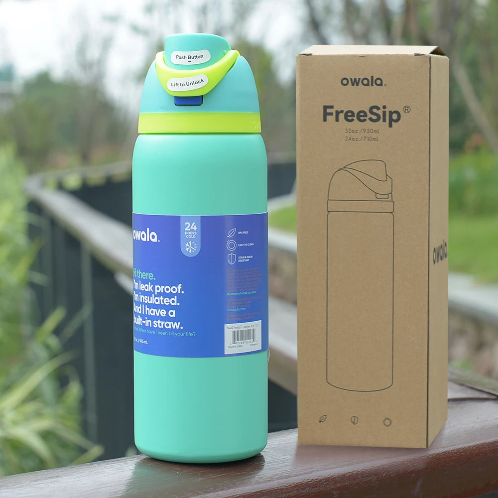 Owala Cup Vacuum Flasks & Thermoses Water Bottle Drinkware Thermo Tumbler Stainless Steel Thermal Mug Original Cold Hot