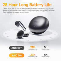 QCY HT10 AilyBuds Pro+ Hybrid ANC Wireless Earphones Hi-Res Audio with LDAC 6 Mics AI HD Call Headset Dual Connection Earbuds