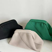 Women Evening Clutch Bag Corduroy Evening Purse Chain Strap Soft Clutch Handbag Stylish Crossbody Bag Trendy Sling Bag