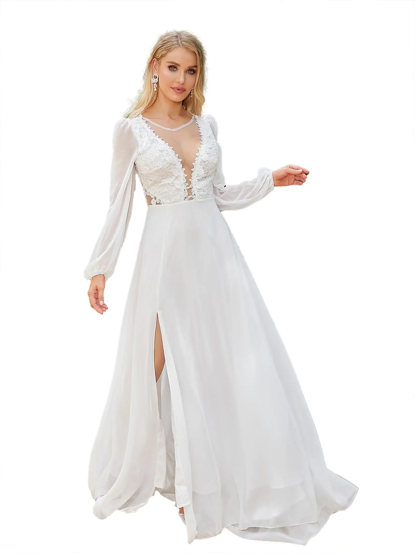 2025 New Women Spaghetti Straps Wedding Dress  Lace Chiffon Backless Long Boho Wedding Bridal Gowns Classic Sexy Evening Dress