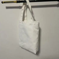 Large Capacity Canvas Shoulder Tote Bag Foldable Eco-Friendly Cotton Tote Bag Reusable Shoulder Bag Shopping Bag