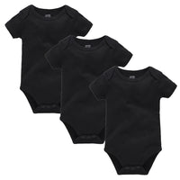 3PCS 5PCS Baby Boys Girls Clothes Solid White Short Sleeve Cotton Baby Bodysuits body bebe 0-24 months Newborn Jumpsuit