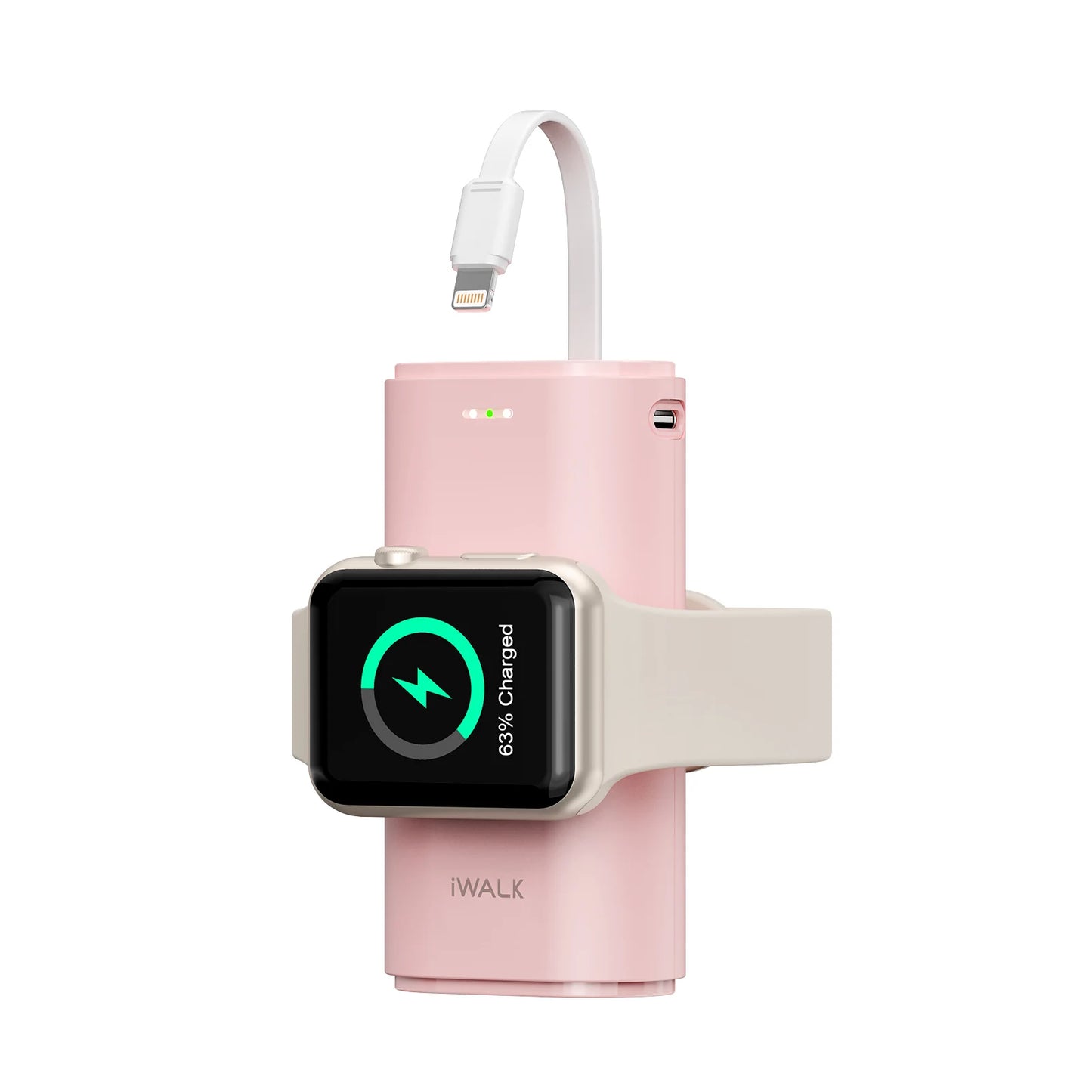 IWALK wireless power bank 9000mAh with built-in cable iWatch ultra wireless magnetic iPhone Watch 8/7/6 Lightning