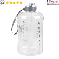 128 oz Water Bottle BPA Free Tritan Dual Lid Hydration Jug Easy Clean Travel Hiking Camping Insulated Wide Mouth Portable