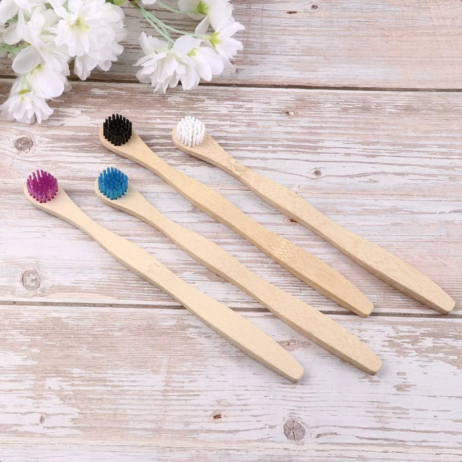 Tongue Toothbrush Adults Tongue Brush 4pcs Tongue Cleaner Bamboo Tongue Brush Oral Bad Breath Brush Cleaner Tongue Deep Cleanin