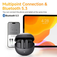 QCY HT10 AilyBuds Pro+ Hybrid ANC Wireless Earphones Hi-Res Audio with LDAC 6 Mics AI HD Call Headset Dual Connection Earbuds