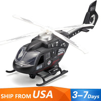 Zinc alloy toy aircraft with sound and rotatable propeller - Military helicopter model for children - Model kit for boys 4-7