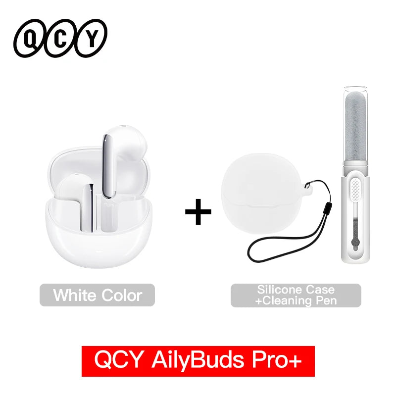 QCY HT10 AilyBuds Pro+ Hybrid ANC Wireless Earphones Hi-Res Audio with LDAC 6 Mics AI HD Call Headset Dual Connection Earbuds
