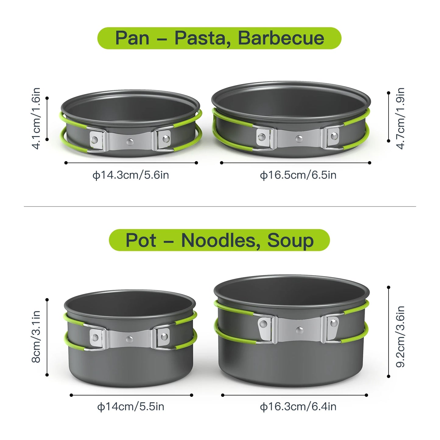 Camping Cooking Set Camping Cookware Travel Tableware Outdoor Picnic Set Teapot For 2-3 Peaple Non-stick Pots Assorted Sets