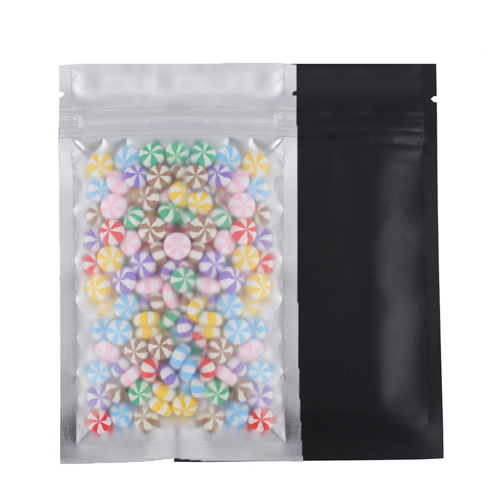 Eco Plastic Bags Aluminum Foil And PP Mylar Bags Matte Gift Pouch Frosted Translucent Kitchen Food Bags Zip Lock Storage Package