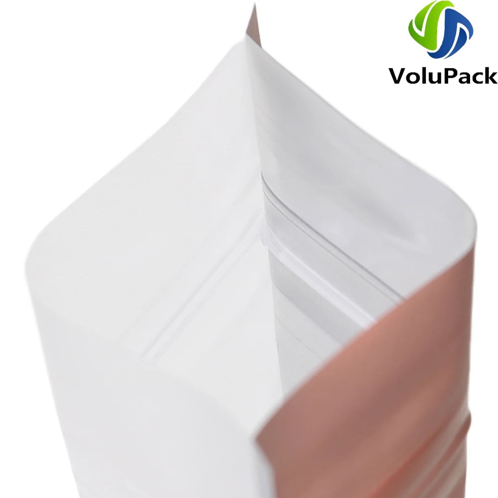 Eco Plastic Bags Aluminum Foil And PP Mylar Bags Matte Gift Pouch Frosted Translucent Kitchen Food Bags Zip Lock Storage Package