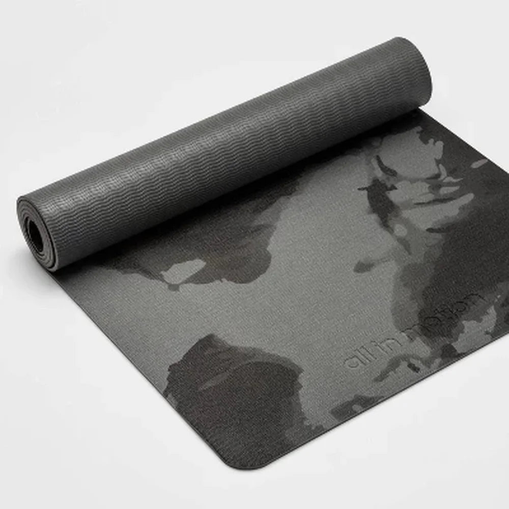 Swirl Print Yoga Mat 5mm Cushioned Support Non Slip PVC Lightweight Exercise Equipment Yoga Aerobics Floor Workouts