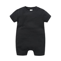 Kavkas Baby Boy Girls Romper Short Sleeve Summer Newborn Cotton Clothes 0-12 Months White Black Design Infant Costume