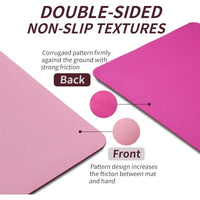 Non-Slip TPE Yoga Mat for Women & Men, 72"x24" Extra-Long Pilates Mats for Hot Yoga, HIIT, Floor Workouts, Lightweight Fitness M