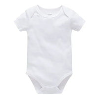 3PCS 5PCS Baby Boys Girls Clothes Solid White Short Sleeve Cotton Baby Bodysuits body bebe 0-24 months Newborn Jumpsuit