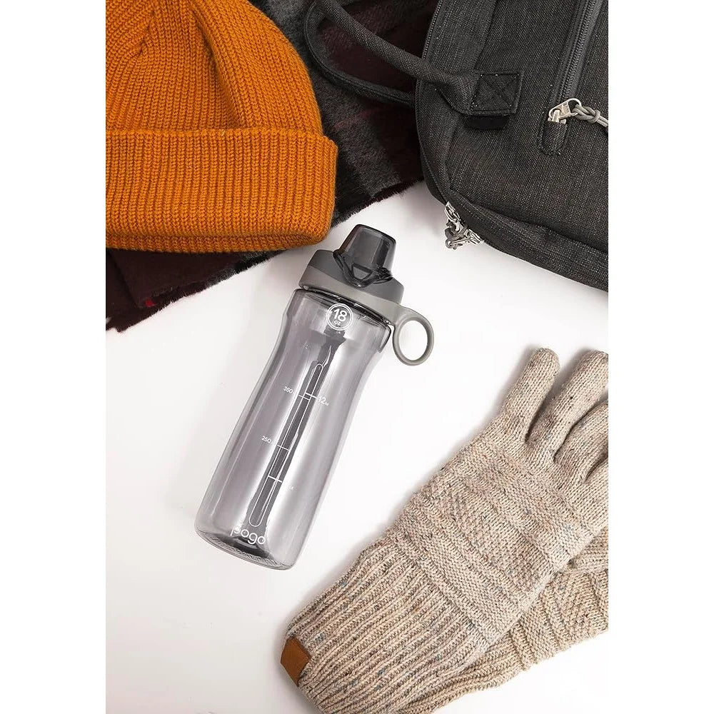 2-Pack Leak Proof Water Bottle with Carry Handle Reusable BPA Free Dishwasher Safe Travel Gym Outdoors Daily Hydration