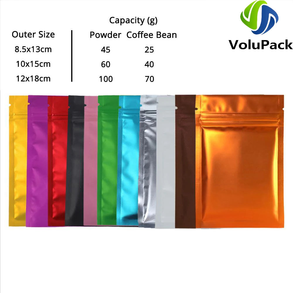 Eco Plastic Bags Aluminum Foil And PP Mylar Bags Matte Gift Pouch Frosted Translucent Kitchen Food Bags Zip Lock Storage Package