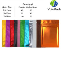 Eco Plastic Bags Aluminum Foil And PP Mylar Bags Matte Gift Pouch Frosted Translucent Kitchen Food Bags Zip Lock Storage Package