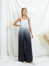 Women s Summer Long Jumpsuit Solid Color Tie Dye Pattern Print Sleeveless Spaghetti Strap Jumpsuit Casual Suspender Pants