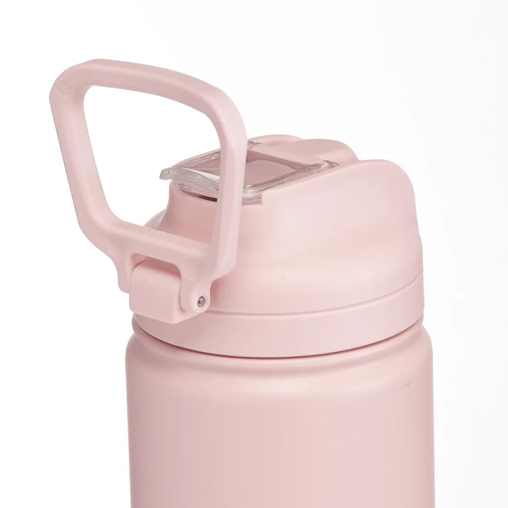 Insulated Stainless Steel Water Bottle with Flip Top Lid 24oz BPA Free Leak Proof Double Wall Vacuum Sweat Free Design
