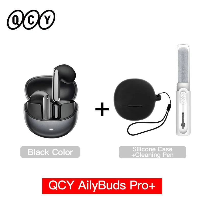 QCY HT10 AilyBuds Pro+ Hybrid ANC Wireless Earphones Hi-Res Audio with LDAC 6 Mics AI HD Call Headset Dual Connection Earbuds
