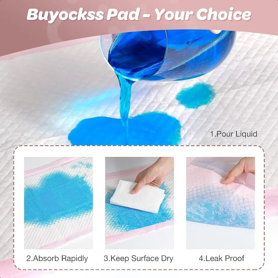Changing Pad Liners Pack of 100 Baby Incontinence Changing Pads Diaper UnderPads Ultra Soft er Absorbent Waterproof Mat 13 x18