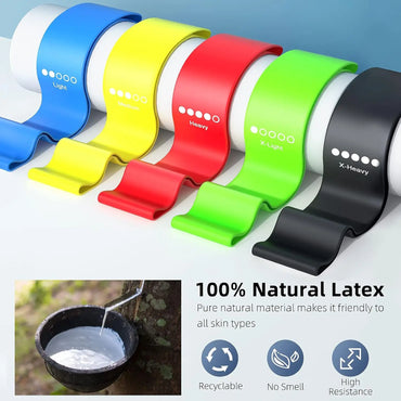 Resistance bands for exercise, elastic exercise loops for physical therapy, and stretch bands for beautiful legs