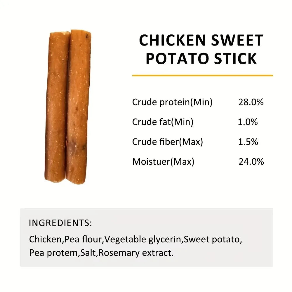 Natural Jerky Dog Treats Chewable Protein Snacks with Chicken Turkey Salmon Beef Duck Dental Health Treats for All Dog Sizes