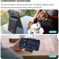 KIHUWEY for MagSafe Wallet Card Holder with Magnetic Mag Safe Leather Detachable Kickstand RFID Wallet for iPhone 16 15 14 13 1