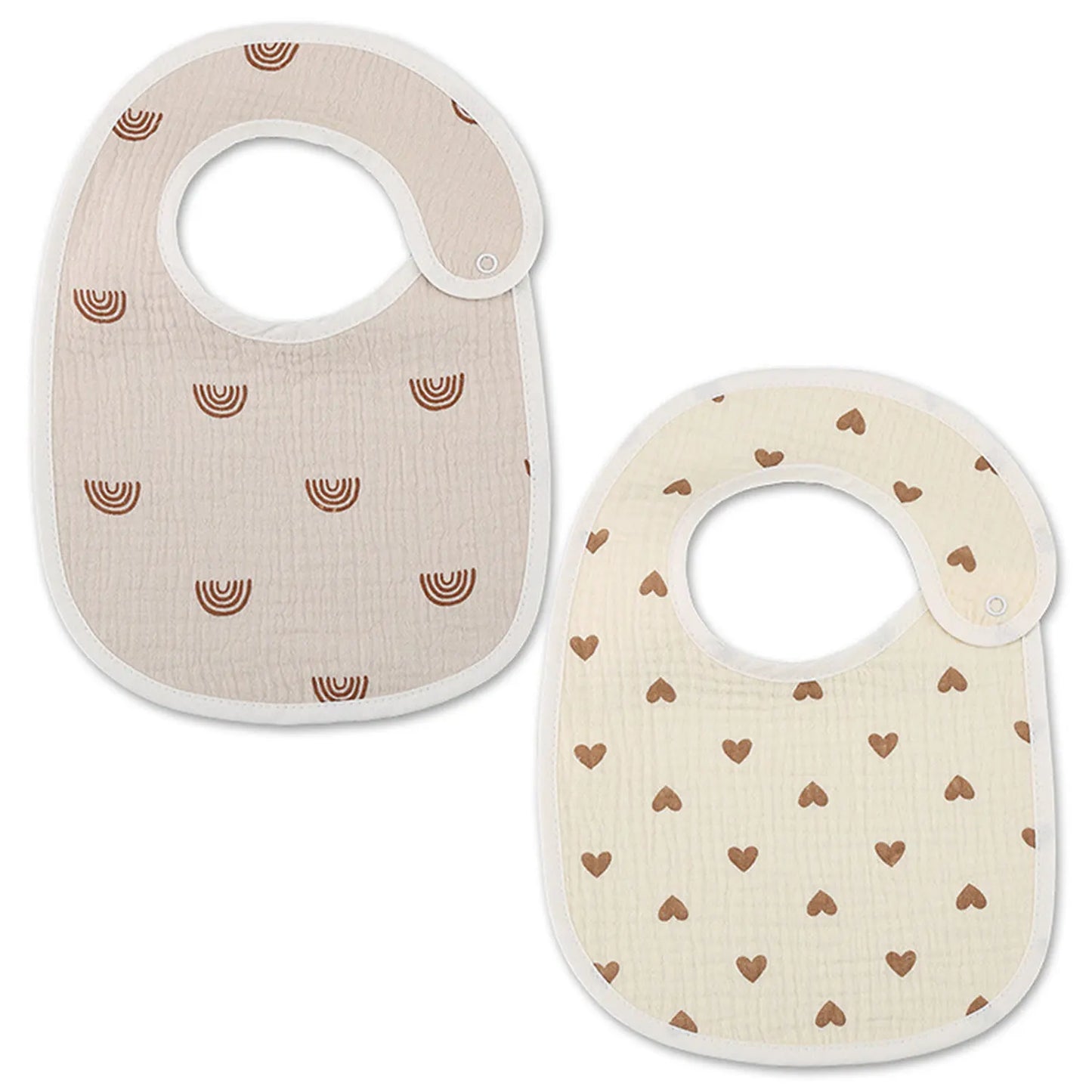 2pcs cotton bear waterproof baby bibs four seasons baby bibs newborn burp cloth boys girls soft breastfeeding drooling towel