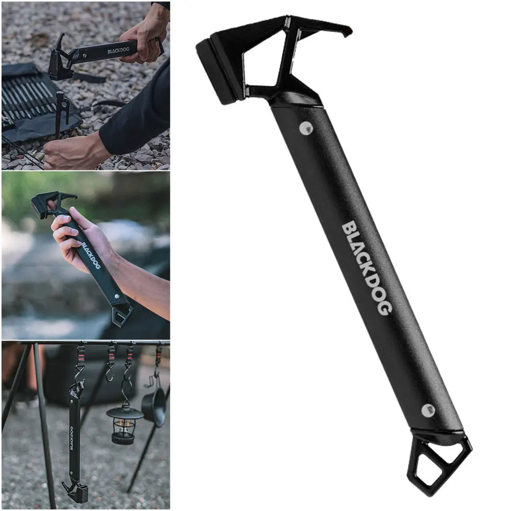 Outdoor Camping Hammer Non-Slip Camping Tent Ground Peg Hammer Aluminum Alloy Portable Camp Hammer Outdoor Equipment Tools